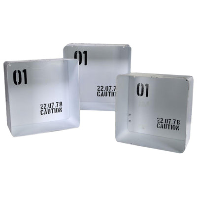 MENSOLA MENSOLE FERRO METALLO DECORAZIONE PARETE CASA INTERNO BRISTOL BIANCO QUADRATA