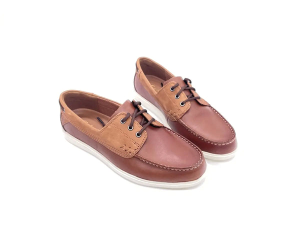 CLARKS Mocassino uomo Bratton Boat pelle dark tan