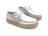 CLARKS TORHILL LO Stringata uomo in pelle bianca