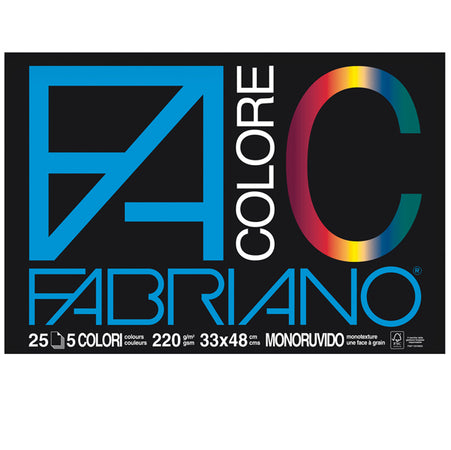 Blocco Facolore (33X48Cm 25Fg 220Gr 5 Colori Fabriano