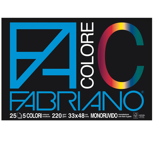 Blocco Facolore (33X48Cm 25Fg 220Gr 5 Colori Fabriano