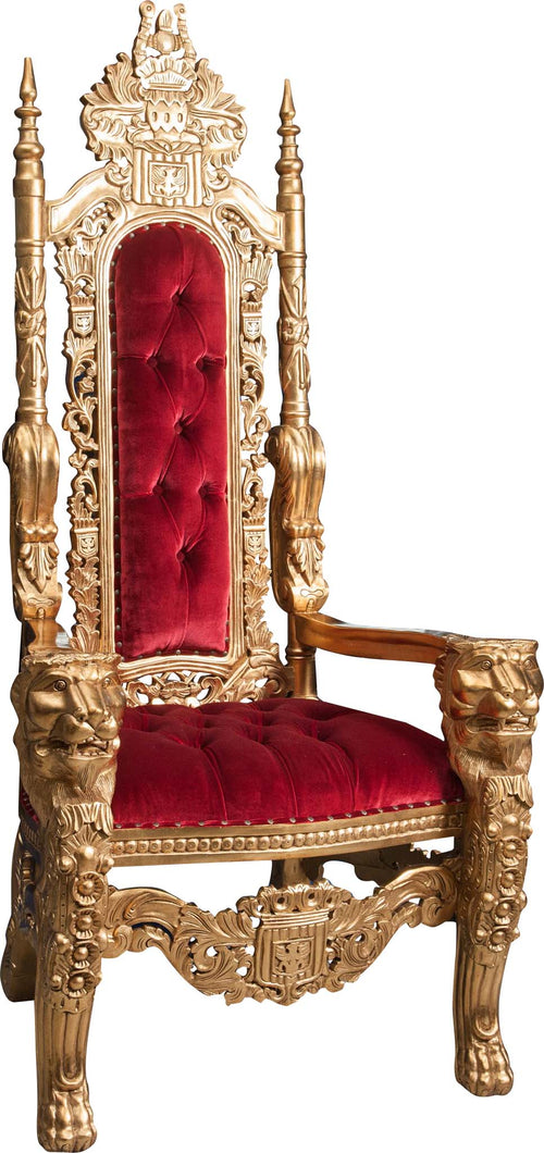 Biscottini Trono in legno massello di mogano 88x70x180 cm larghezza profondità altezza