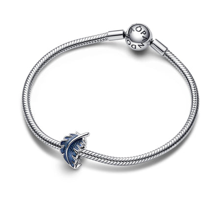 Pandora - Charm Piuma Curva Blu