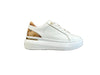 PRIMA CLASSE Sneakers donna bianche con dettagli geo oro ALVIERO MARTINI