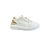 PRIMA CLASSE Sneakers donna bianche con dettagli geo oro ALVIERO MARTINI