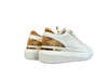 PRIMA CLASSE Sneakers donna bianche con dettagli geo oro ALVIERO MARTINI