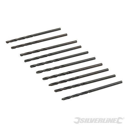 Punte metriche trapano Jobber HSS-R 10 pezzi acciaio temperato Silverline silverline