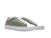 NEVVER LANZAROTE Sneakers uomo in pelle bianca e camoscio salvia
