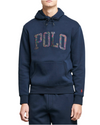 Felpa Ralph Lauren Uomo Navy Con Cappuccio in 100% Cotone Felpa Con Logo