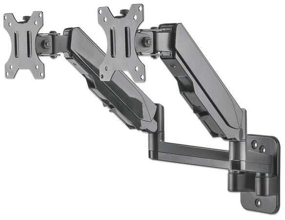 Staffa a Muro con Molla a Gas per due Monitor 17-32''