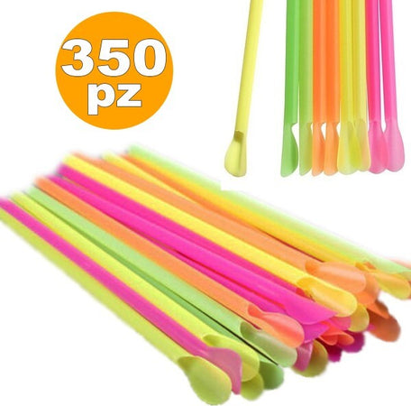 350 Cannucce Colorate Con Cucchiaio Per Granite Frullati Bevande Bibite Cocktail Casa e cucina/Stoviglie/Stoviglie monouso/Bicchieri e cannucce/Cannucce Trade Shop italia - Napoli, Commerciovirtuoso.it