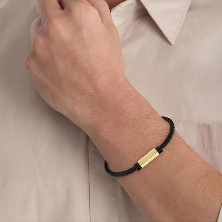 Bracciale Rigido Uomo CK CALVIN KLEIN MODERN GRID 35000420 Acciaio Nero