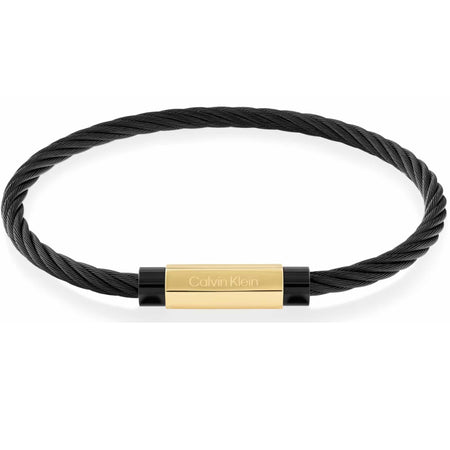 Bracciale Rigido Uomo CK CALVIN KLEIN MODERN GRID 35000420 Acciaio Nero