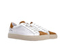 NEVVER CALI Sneaker uomo in pelle bianca e nubuk cuoio