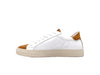 NEVVER CALI Sneaker uomo in pelle bianca e nubuk cuoio