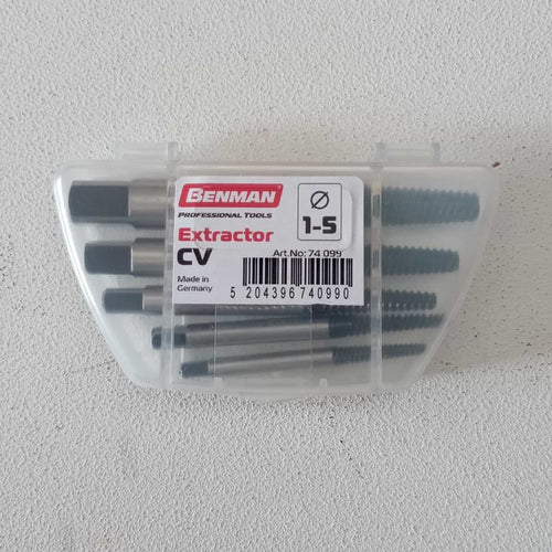 BenMan estrattore di viti M3 - M18 serie set di 5pz in blister - uso professionale