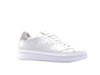 SUN68 GRACE LEATHER Sneakers donna in pelle bianca con dettaglio beige