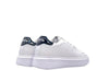SUN68 GRACE LEATHER Sneakers donna in pelle bianca con dettaglio nero