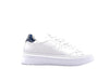 SUN68 GRACE LEATHER Sneaker donna in pelle bianca con dettaglio nero