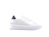 SUN68 GRACE LEATHER Sneakers donna in pelle bianca con dettaglio nero