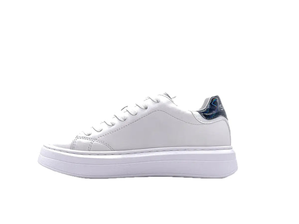 SUN68 GRACE LEATHER Sneakers donna in pelle bianca con dettaglio nero