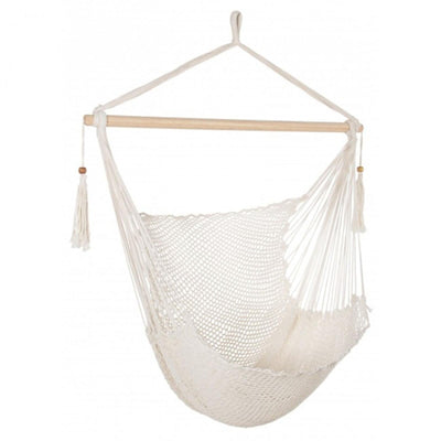 Poltrona sospesa Kauana monoposto, amaca in corda, dondolo da giardino e balcone