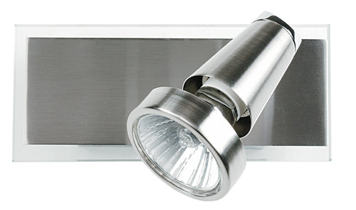 Applique dalla forma semplice cromata con cornice nickel 42 watt 2800 kelvin GU10