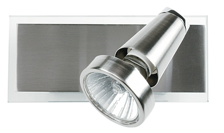 Applique dalla forma semplice cromata con cornice nickel 42 watt 2800 kelvin GU10