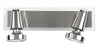 Applique a due luci dalla linea originale cromata 42 watt 2800 kelvin GU10