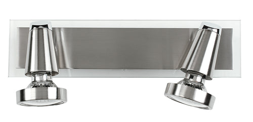 Applique a due luci dalla linea originale cromata 42 watt 2800 kelvin GU10