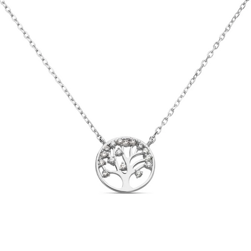 Stroili - Girocollo Albero Della Vita In Argento 925 E Zirconi