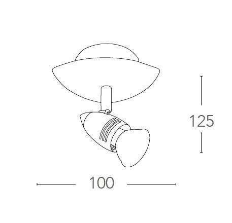 Applique dal design moderno di colore nickel 42 watt 2800 kelvin GU10