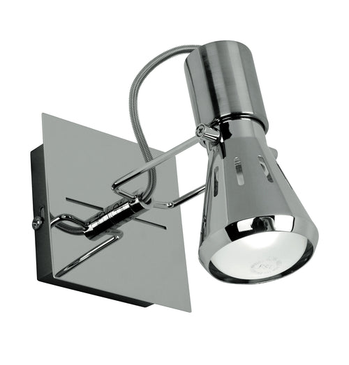 Applique moderna dal colore cromato 40 watt E14