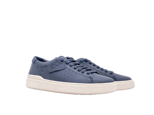 CLARKS CRAFT SWIFT Sneaker uomo in pelle blu