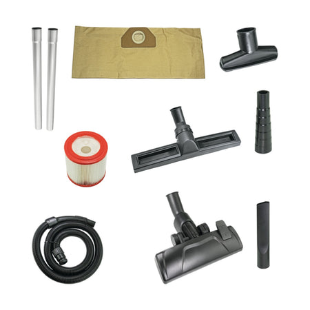 FF-Group WDVC 35 PRO aspirapolvere a secco e umido da 1200W con attacco per elettroutensili - uso professionale