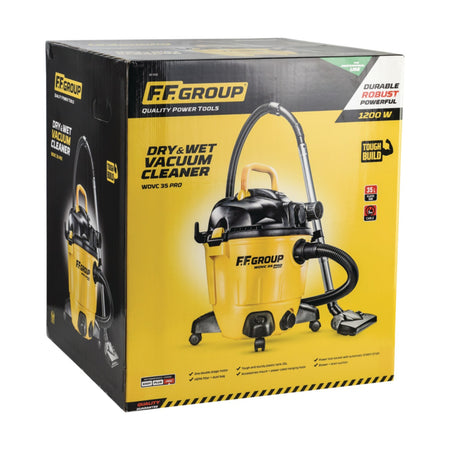 FF-Group WDVC 35 PRO aspirapolvere a secco e umido da 1200W con attacco per elettroutensili - uso professionale