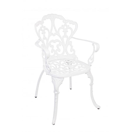 Poltrona "Victoria" in alluminio da esterno per giardino e veranda h 89 cm
