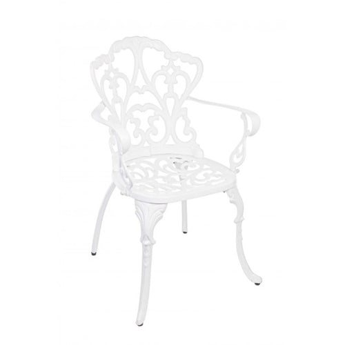 Poltrona Victoria in alluminio da esterno per giardino e veranda h 89 cm