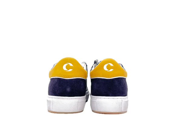 CRIME LONDON LOW TOP ESSENTIAL 2.0 sneaker uomo navy yellow