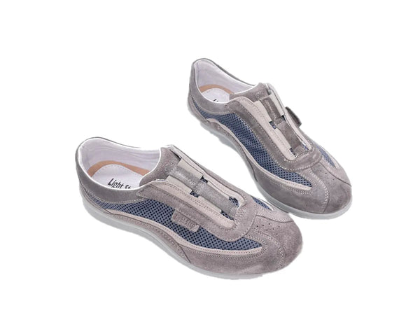 GRISPORT Sneakers slip on uomo in suede grigio 8411n. V20MA