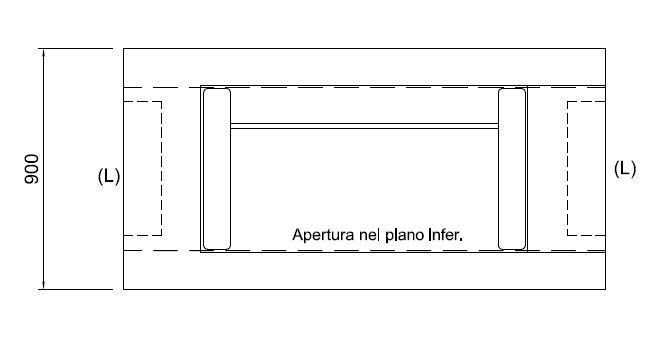 Scrivania da ufficio direzionale in legno cm. 180/210x90x75h