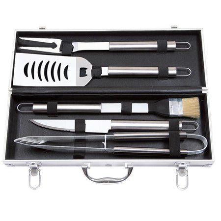 Valigetta per barbecue accessori per BBQ in alluminio acciaio inox grigliata brace griglia
