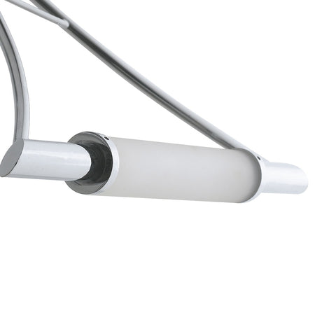 Applique a parete ET orientabile in metallo con diffusore in vetro e finiture cromo 1xR7s max 120W 29,5 x 24Hcm