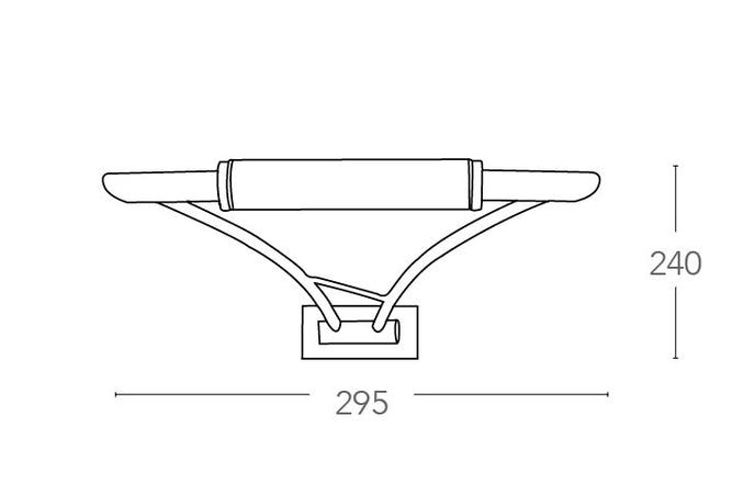 Applique a parete ET orientabile in metallo con diffusore in vetro e finiture cromo 1xR7s max 120W 29,5 x 24Hcm