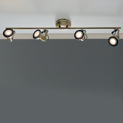 Faretto spot rustico Illuminando OLD 4 lampada parete soffitto classico metallo brunito orientabile 28W 3000°K 1920LM GU10