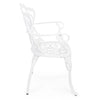 Poltrona Victoria in alluminio da esterno per giardino e veranda h 89 cm
