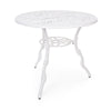 Tavolo tondo Victoria in alluminio da esterno per giardino e veranda Ø 80 cm