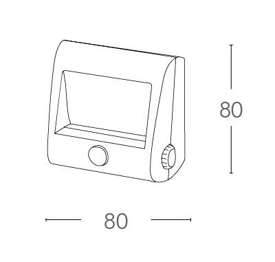Applique a batterie con sensore di movimento, bianca