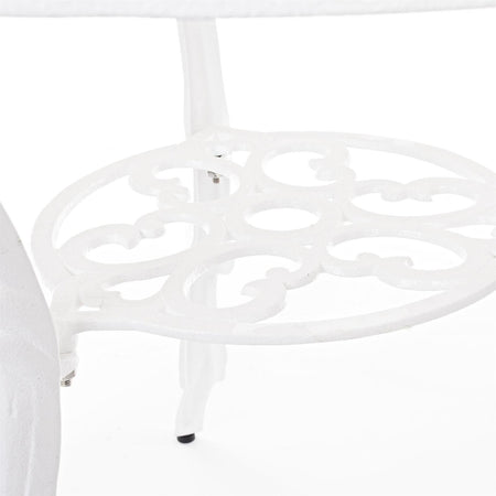 Tavolo tondo "Victoria" in alluminio da esterno per giardino e veranda Ø 80 cm