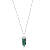 ANIA HAIE - Collana con pendente a punta di malachite in argento